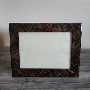 Natalini Italian Inlaid Black/Brown Geometric Picture Frame 7x9
